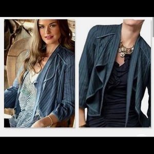 CAbi Vintage 100% cotton open front swing jacket